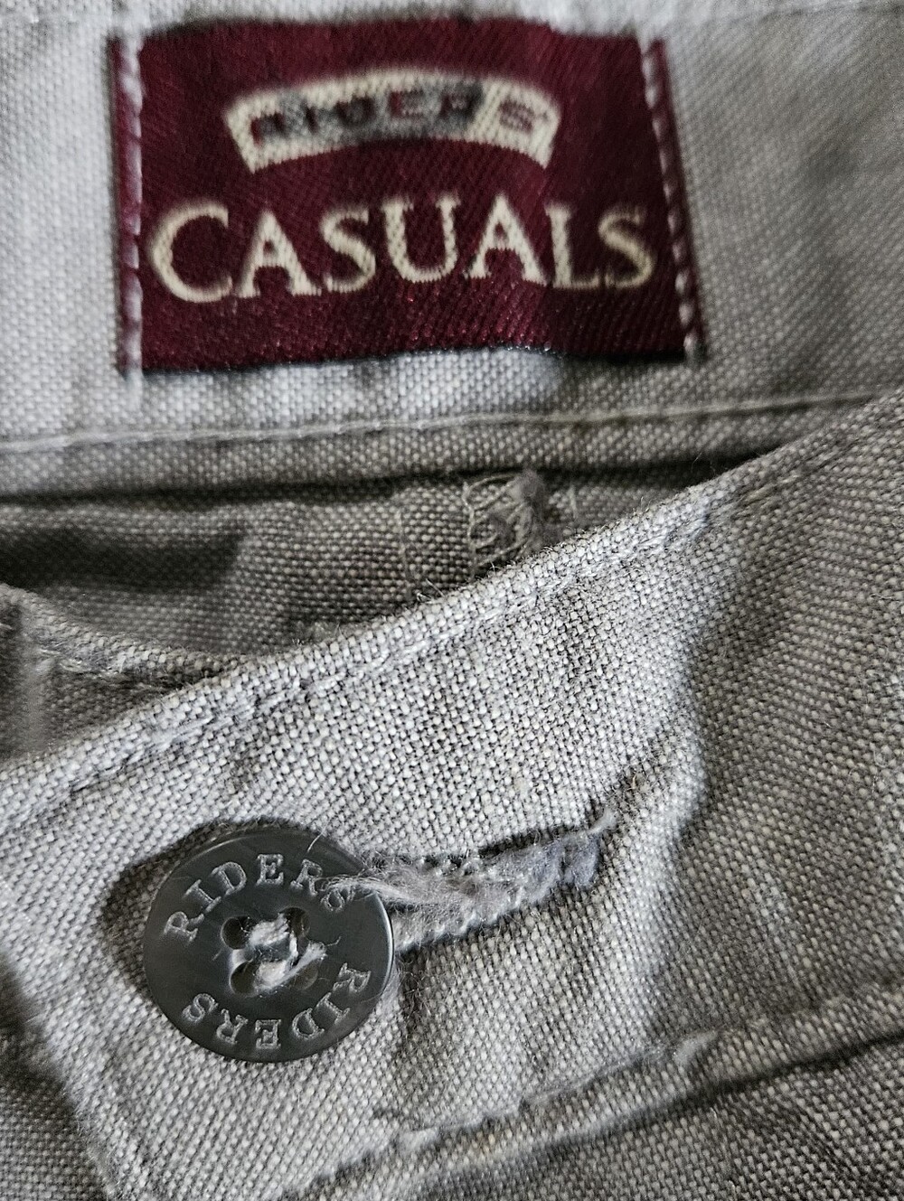 Vintage 90s Riders Casuals Gray Wide Leg Trousers Cropped Minimalist